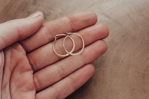 Handcrafted 9ct Solid Gold Hoops