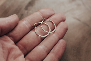 Handcrafted 9ct Solid Gold Hoops