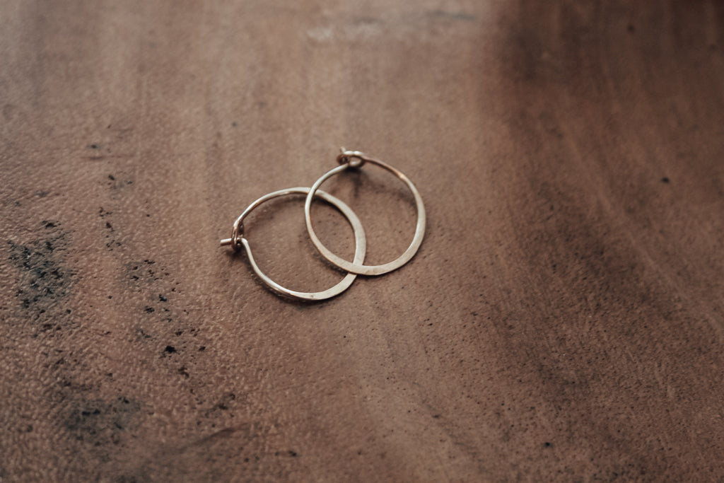 Handcrafted 9ct Solid Gold Hoops