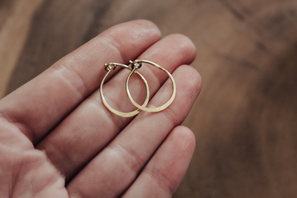 Handcrafted 18ct Solid Gold Hoops Smugglers Treasures
