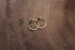 Handcrafted 18ct Solid Gold Hoops