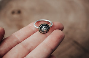 eco silver sea urchin ring