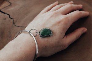 Whitby sea glass charm bangle