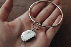 chunky silver charm bracelet