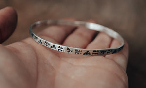 unisex eco silver bangle