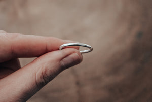 Recycled silver stacking ring
