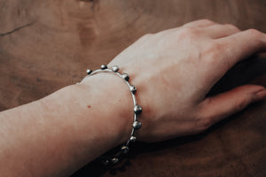 Rustic silver bangle