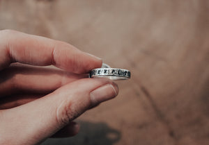 hand stamped ring band