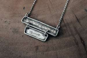 wanderlust arrow necklace