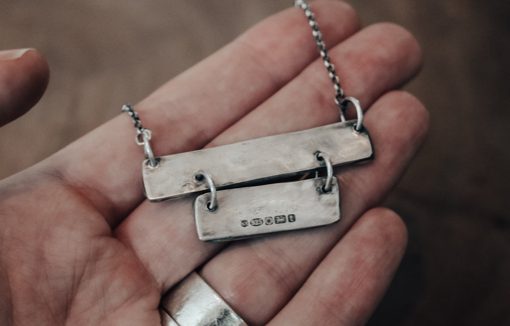 recycled silver pendant